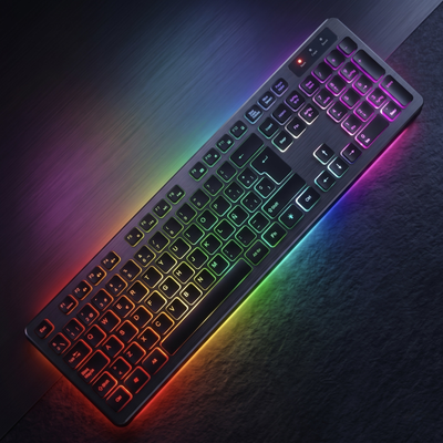 Aura KeyPro Clavier Gaming RGB Silencieux Multi-Langue