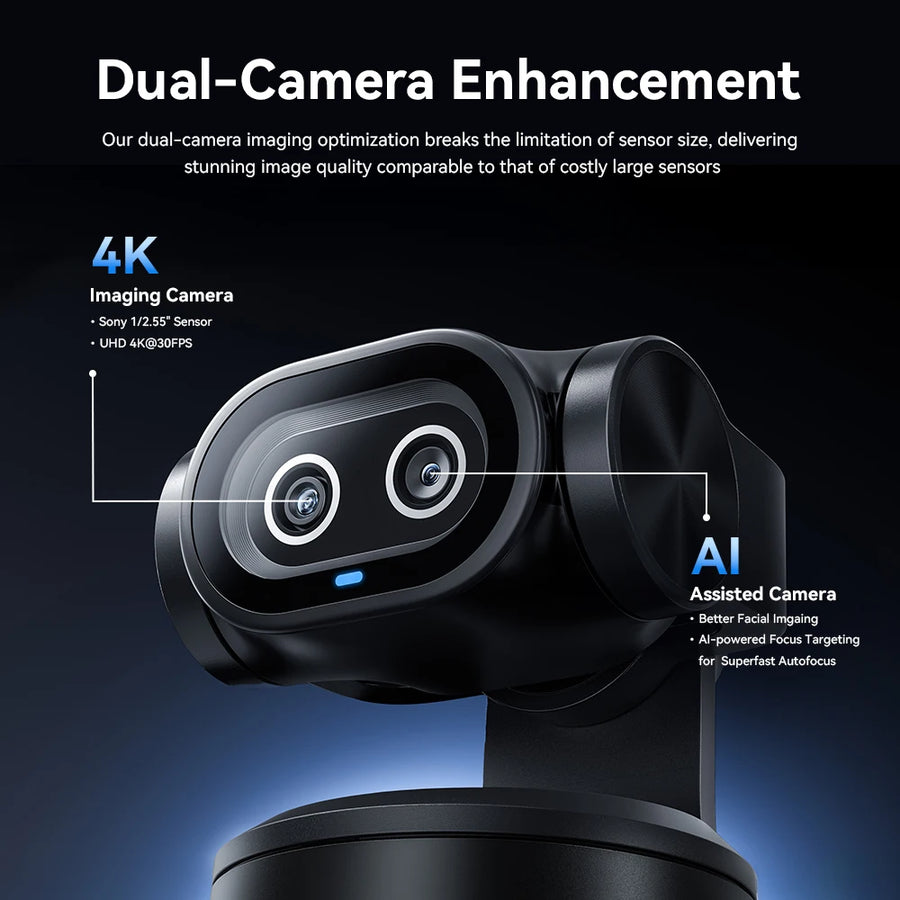 Aura PIXY 4K Webcam PTZ Dual IA Auto-Tracking