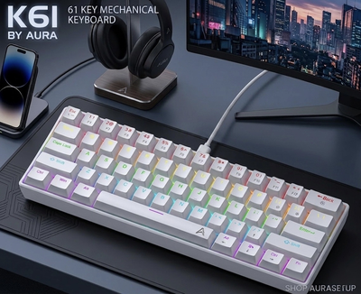 Aura K61 Clavier Compact 60% Hot-Swap RGB